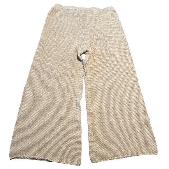 Free People Beach Hailee Waffle Knit Sweater Pants Wide Leg  M - Picture 8 of 9
